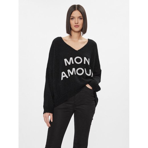 Kontatto Sweter 3M1200 Czarny Oversize ze sklepu MODIVO w kategorii Swetry damskie - zdjęcie 182624861