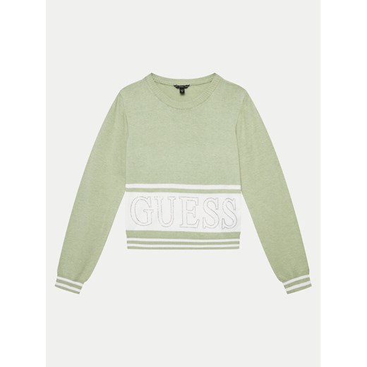 Guess Sweter J4YR01 Z3GW0 Zielony Regular Fit ze sklepu MODIVO w kategorii Swetry chłopięce - zdjęcie 182624902