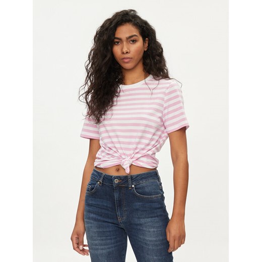 Pieces T-Shirt Ria 17146339 Różowy Regular Fit ze sklepu MODIVO w kategorii Bluzki damskie - zdjęcie 182624912