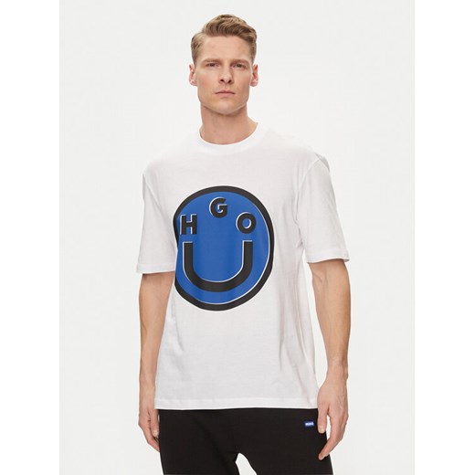 Hugo T-Shirt Nimper 50513189 Biały Regular Fit ze sklepu MODIVO w kategorii T-shirty męskie - zdjęcie 182624921
