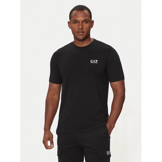 EA7 Emporio Armani T-Shirt 8NPT26 PJVQZ 1200 Czarny Regular Fit ze sklepu MODIVO w kategorii T-shirty męskie - zdjęcie 182624930