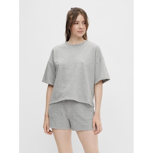 Pieces T-Shirt Chilli Summer 17118870 Szary Loose Fit ze sklepu MODIVO w kategorii Bluzki damskie - zdjęcie 182624961
