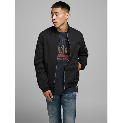 Jack&Jones Kurtka bomber Rush 12165203 Czarny Regular Fit ze sklepu MODIVO w kategorii Kurtki męskie - zdjęcie 182625011