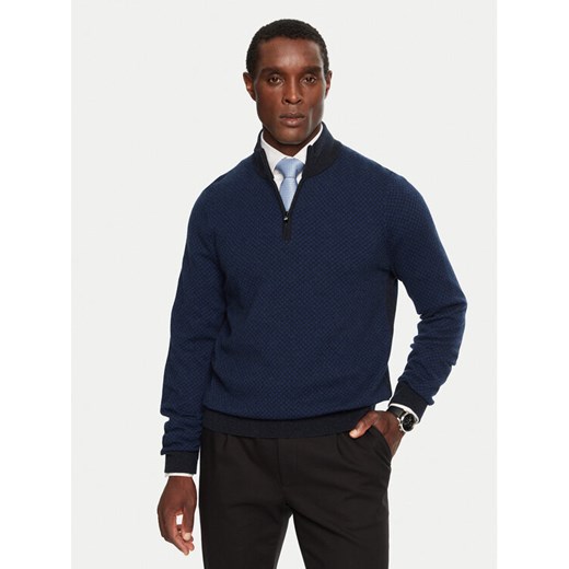 Boss Sweter 50528322 Granatowy Regular Fit ze sklepu MODIVO w kategorii Swetry męskie - zdjęcie 182625040