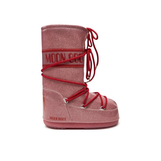 Moon Boot Śniegowce Icon Junior Glitter 80D3400290 Różowy ze sklepu MODIVO w kategorii Buty zimowe dziecięce - zdjęcie 182625060