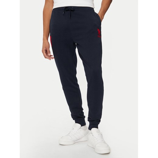 U.S. Polo Assn. Spodnie dresowe MUP0687 Granatowy Slim Fit ze sklepu MODIVO w kategorii Spodnie męskie - zdjęcie 182625093