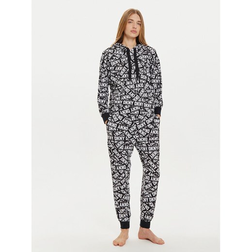 DKNY Piżama YI80022 Czarny Regular Fit ze sklepu MODIVO w kategorii Piżamy damskie - zdjęcie 182625104
