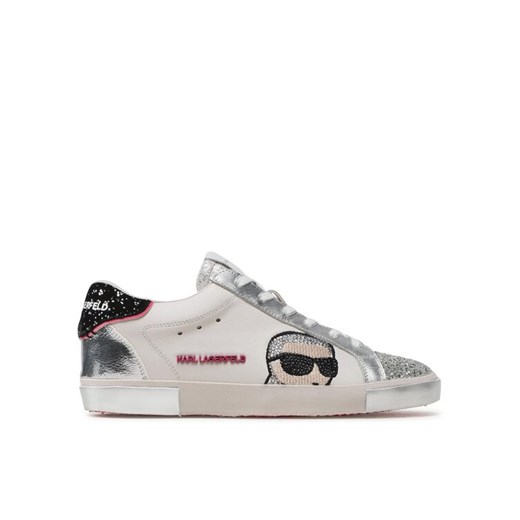 KARL LAGERFELD Sneakersy KL60136F Biały ze sklepu MODIVO w kategorii Buty sportowe damskie - zdjęcie 182625111