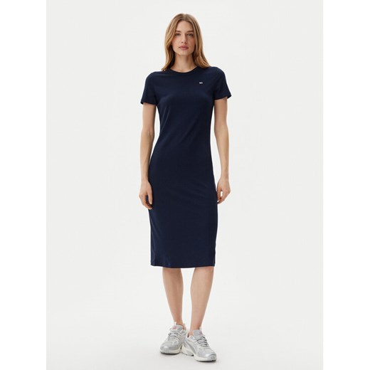 Tommy Jeans Sukienka codzienna DW0DW19721 Granatowy Slim Fit ze sklepu MODIVO w kategorii Sukienki - zdjęcie 182625212