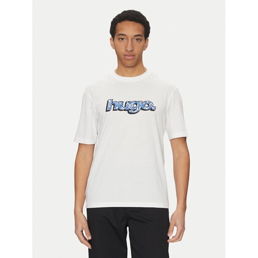 HUGO T-Shirt Nugibol 50542932 Biały Regular Fit ze sklepu MODIVO w kategorii T-shirty męskie - zdjęcie 182625294