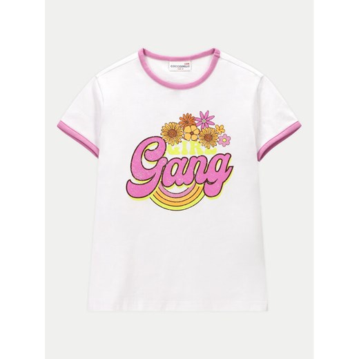 Coccodrillo T-Shirt WC4143201HGK Biały Regular Fit ze sklepu MODIVO w kategorii Bluzki dziewczęce - zdjęcie 182625394