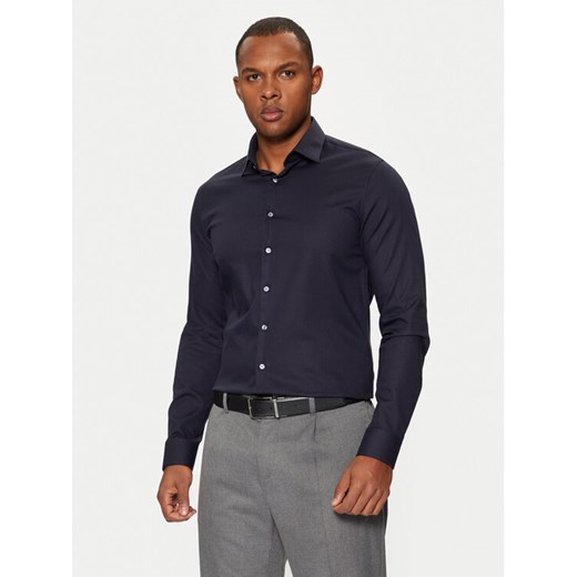 Calvin Klein Koszula K10K108426 Granatowy Slim Fit ze sklepu MODIVO w kategorii Koszule męskie - zdjęcie 182625401