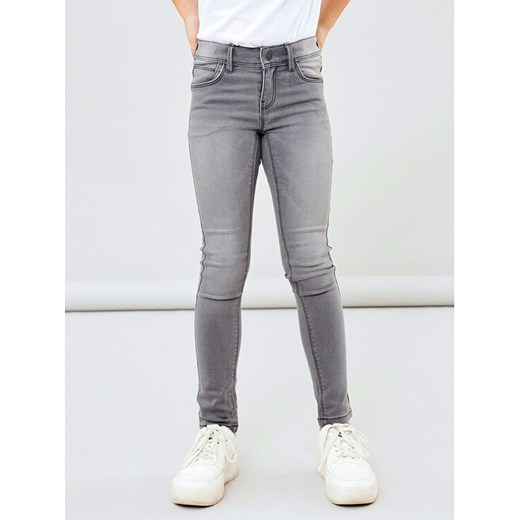 NAME IT Jeansy Polly 13210232 Szary Skinny Fit ze sklepu MODIVO w kategorii Spodnie dziewczęce - zdjęcie 182625423