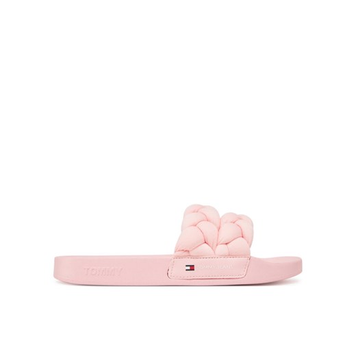 Tommy Jeans Klapki Tjw Braided Slide EN0EN02764 Różowy ze sklepu MODIVO w kategorii Klapki damskie - zdjęcie 182625484