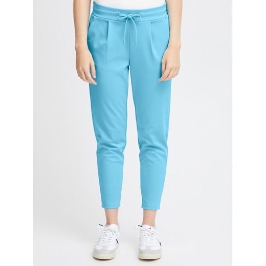 ICHI Spodnie materiałowe 20104757 Niebieski Slim Fit ze sklepu MODIVO w kategorii Spodnie damskie - zdjęcie 182625524