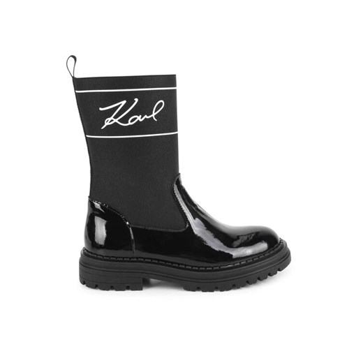 Karl Lagerfeld Kids Botki Z19114 S Czarny ze sklepu MODIVO w kategorii Buty zimowe dziecięce - zdjęcie 182625533