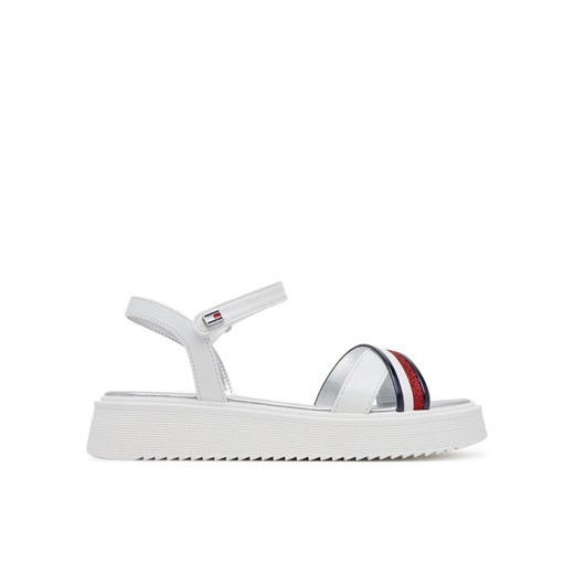 Tommy Hilfiger Sandały Sandal T4A2-33799-0273 S Biały ze sklepu MODIVO w kategorii Sandały dziecięce - zdjęcie 182625602