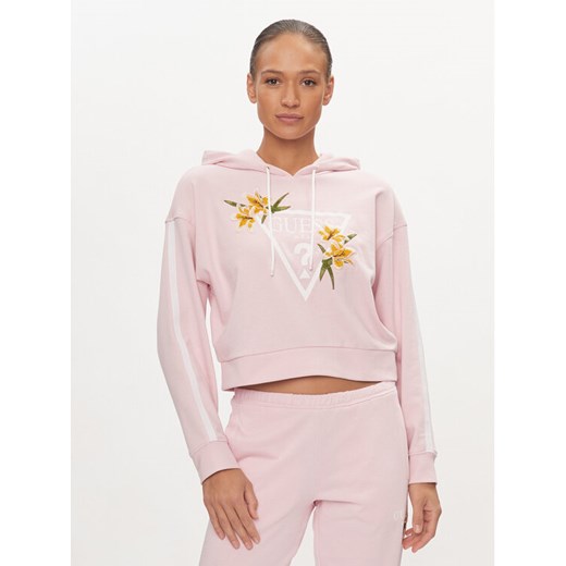 Guess Bluza Zoey V4GQ04 KC6V1 Różowy Regular Fit ze sklepu MODIVO w kategorii Bluzy damskie - zdjęcie 182625640