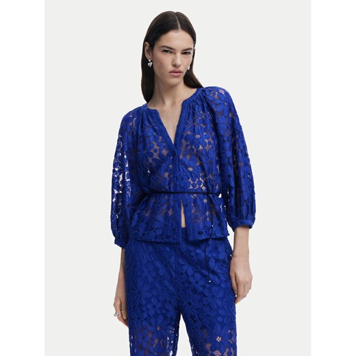 Desigual Bluzka 25SWBW24 Niebieski Regular Fit Desigual XL MODIVO