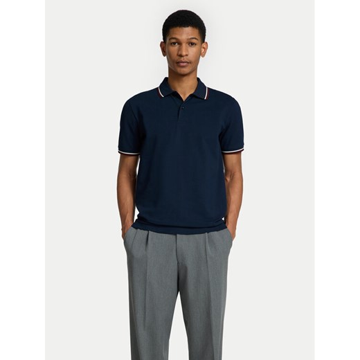 Selected Homme Polo 16095852 Granatowy Slim Fit ze sklepu MODIVO w kategorii T-shirty męskie - zdjęcie 182625654