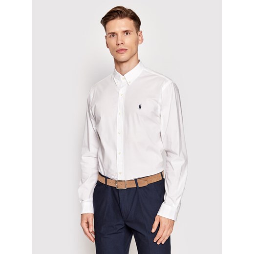 Polo Ralph Lauren Koszula 710832480002 Biały Slim Fit ze sklepu MODIVO w kategorii Koszule męskie - zdjęcie 182625672