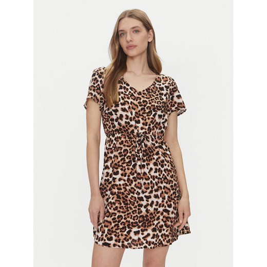 Vero Moda Sukienka codzienna Easy Joy 10307990 Brązowy Regular Fit ze sklepu MODIVO w kategorii Sukienki - zdjęcie 182625682