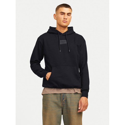 Jack&Jones Bluza Hakkai 12256841 Czarny Relaxed Fit ze sklepu MODIVO w kategorii Bluzy męskie - zdjęcie 182625720