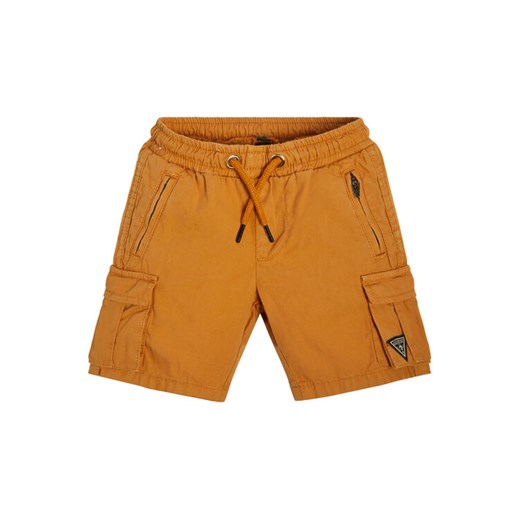 Guess Szorty materiałowe N2RD01 D3XN0 Beżowy Regular Fit ze sklepu MODIVO w kategorii Spodenki chłopięce - zdjęcie 182625730