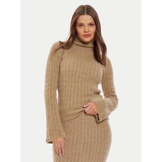 Liu Jo Golf WF4389 MA43P Beżowy Regular Fit ze sklepu MODIVO w kategorii Swetry damskie - zdjęcie 182625760