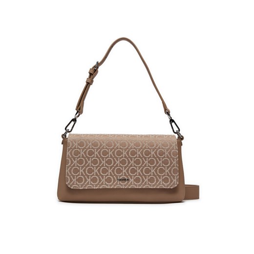 Calvin Klein Torebka Ck Must Shoulder Bag K60K612646 Brązowy ze sklepu MODIVO w kategorii Torebki damskie - zdjęcie 182626042