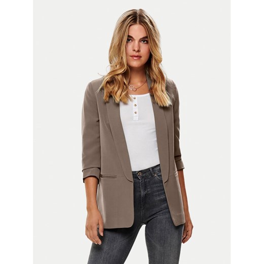 ONLY Marynarka Elly 15197451 Brązowy Regular Fit ze sklepu MODIVO w kategorii Marynarki damskie - zdjęcie 182626044