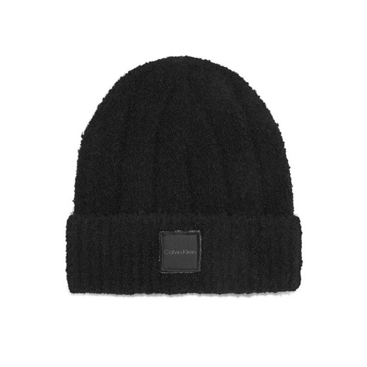 Calvin Klein Czapka Modern Patch Chunky K60K612596 Czarny ze sklepu MODIVO w kategorii Czapki zimowe damskie - zdjęcie 182626051