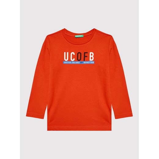 United Colors Of Benetton Bluzka 3I1XC105U Czerwony Regular Fit ze sklepu MODIVO w kategorii T-shirty chłopięce - zdjęcie 182626072