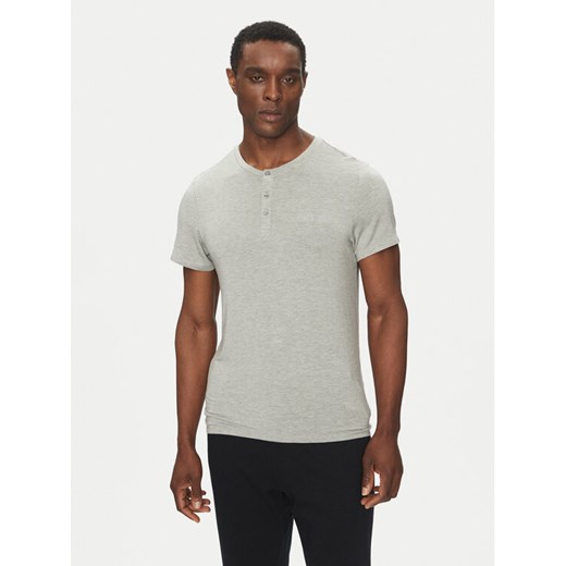 Calvin Klein Underwear T-Shirt Henley LV00NM2803 Szary Regular Fit ze sklepu MODIVO w kategorii T-shirty męskie - zdjęcie 182626162