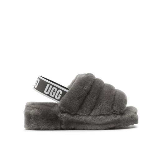 Ugg Kapcie W Fluff Yeah Slide 1095119 Szary ze sklepu MODIVO w kategorii Kapcie damskie - zdjęcie 182626200