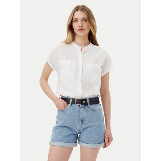 Tommy Hilfiger Koszula WW0WW44715 Biały Regular Fit ze sklepu MODIVO w kategorii Koszule damskie - zdjęcie 182626203