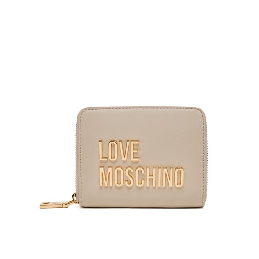 LOVE MOSCHINO Mały Portfel Damski JC5613PP1MKD0110 Beżowy ze sklepu MODIVO w kategorii Portfele damskie - zdjęcie 182626234