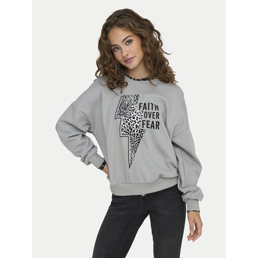 ONLY Bluza Runa 15313683 Szary Regular Fit ze sklepu MODIVO w kategorii Bluzy damskie - zdjęcie 182626240