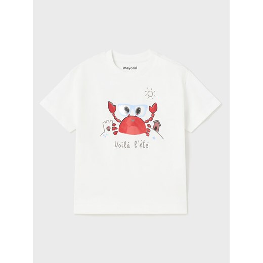 Mayoral T-Shirt 1026 Biały Regular Fit ze sklepu MODIVO w kategorii Koszulki niemowlęce - zdjęcie 182626264