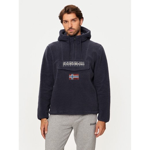 Napapijri Polar T-Burgee NP0A4I5D Granatowy Regular Fit ze sklepu MODIVO w kategorii Bluzy męskie - zdjęcie 182626272