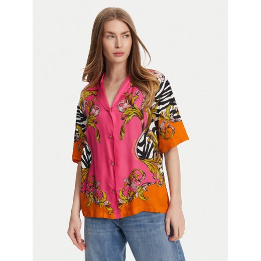 Versace Jeans Couture Koszula 78HAL2P9 Różowy Relaxed Fit ze sklepu MODIVO w kategorii Koszule damskie - zdjęcie 182626280