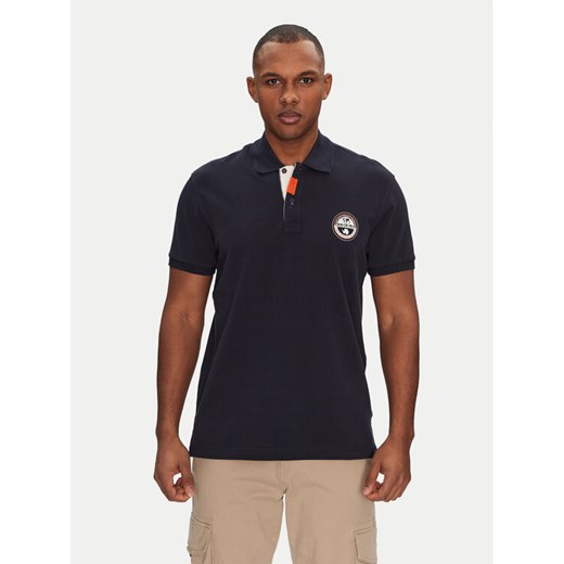 Napapijri Polo E-Clanis NP0A4ID31761 Granatowy Regular Fit ze sklepu MODIVO w kategorii T-shirty męskie - zdjęcie 182626290