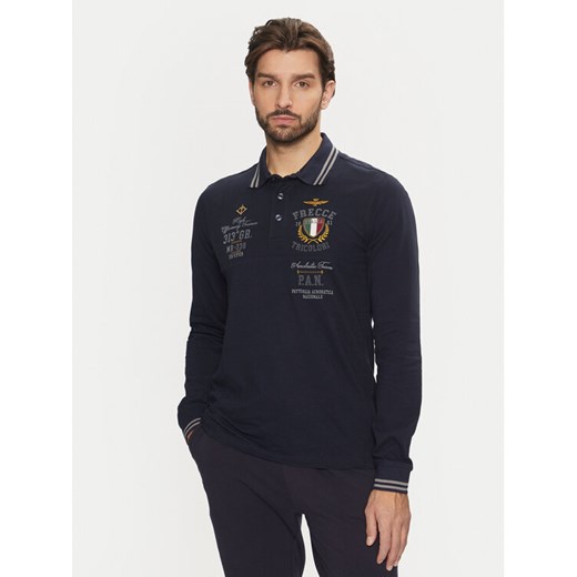 Aeronautica Militare Polo 242PO1828P310 Granatowy Regular Fit ze sklepu MODIVO w kategorii T-shirty męskie - zdjęcie 182626380