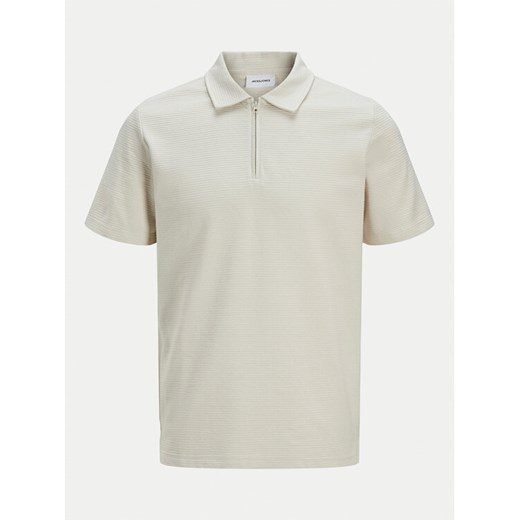 Jack&Jones Polo Benja 12269338 Beżowy Regular Fit ze sklepu MODIVO w kategorii T-shirty męskie - zdjęcie 182626393