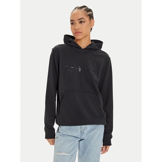 Calvin Klein Performance Bluza 00GMF4W302 Czarny Regular Fit ze sklepu MODIVO w kategorii Bluzy damskie - zdjęcie 182626403
