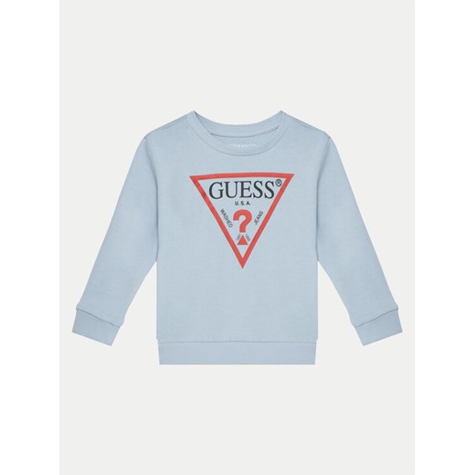 Guess Bluza N73Q10 KAUG0 Błękitny Regular Fit ze sklepu MODIVO w kategorii Bluzy chłopięce - zdjęcie 182626422