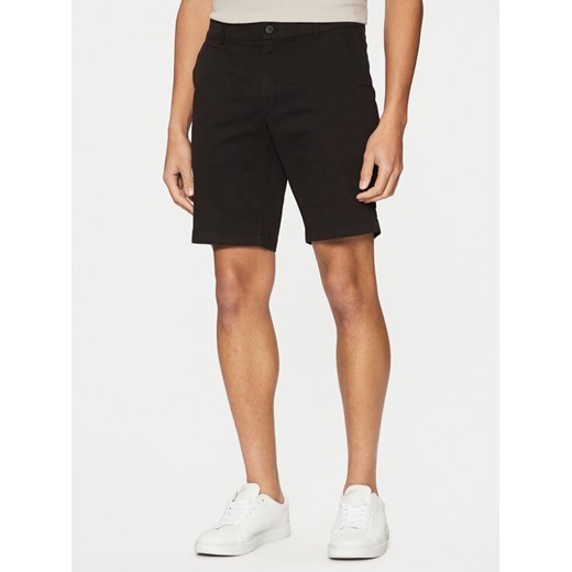 Calvin Klein Szorty materiałowe Modern Twill K10K114063 Czarny Slim Fit ze sklepu MODIVO w kategorii Spodenki męskie - zdjęcie 182626444