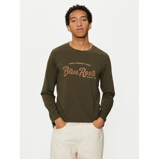 Blend Longsleeve 20717825 Zielony Regular Fit ze sklepu MODIVO w kategorii T-shirty męskie - zdjęcie 182626504