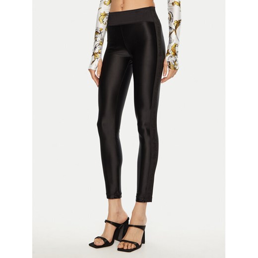Versace Jeans Couture Legginsy 78HAC114 Czarny Slim Fit ze sklepu MODIVO w kategorii Spodnie damskie - zdjęcie 182626542