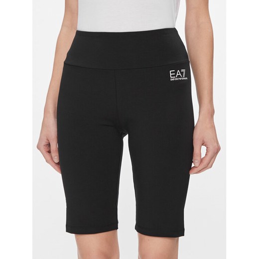 EA7 Emporio Armani Szorty sportowe 3DTS53 TJ01Z 1200 Czarny Regular Fit ze sklepu MODIVO w kategorii Szorty - zdjęcie 182626593